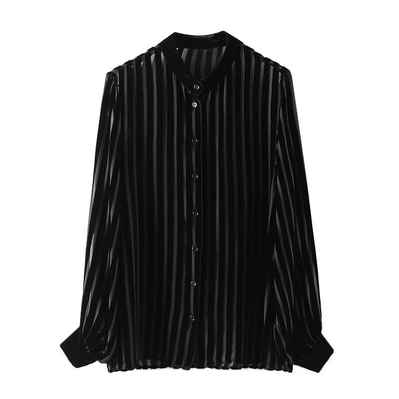 Women Silk&Velvet Shirt