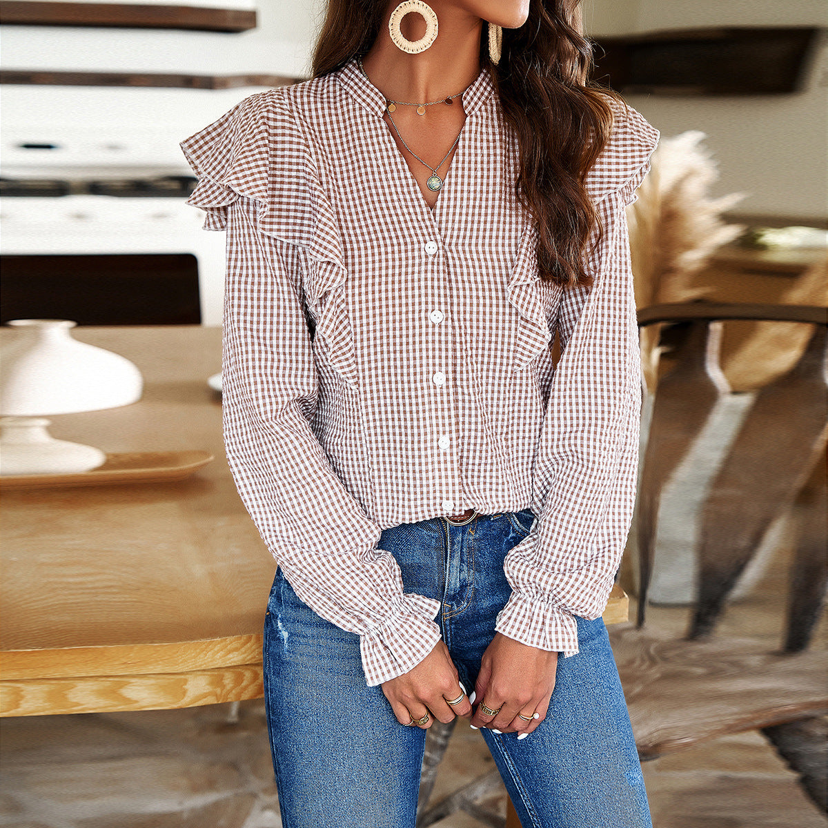 Women Ruffled Shirt